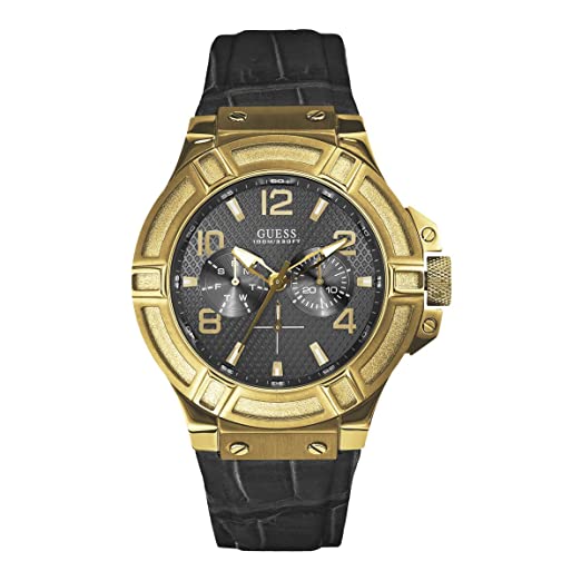 Guess Rigor Analog Black Dial Men's Watch  W0040G4 - Watches of America