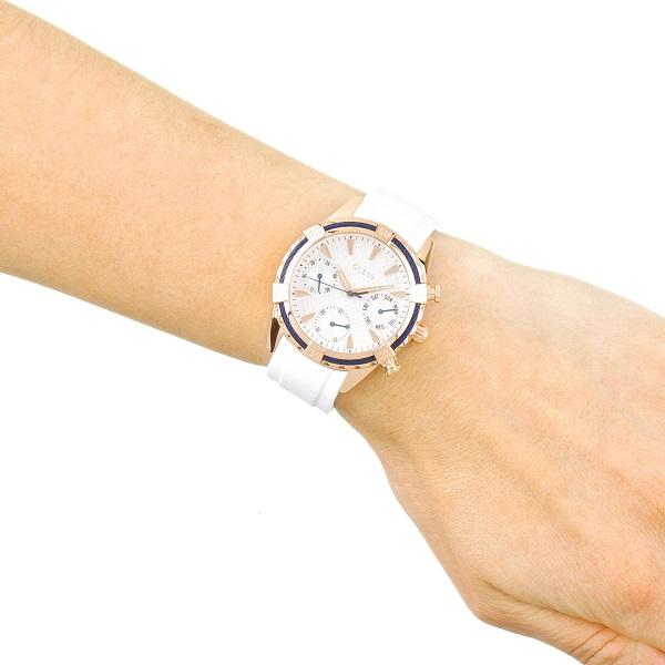 Rubber Strap Guess White Strap Watch Guess White Dial Rubber Strap