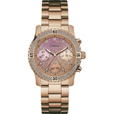Guess Ladies Rose Gold Watch With Crystal Detailing  W0774L3 - Watches of America