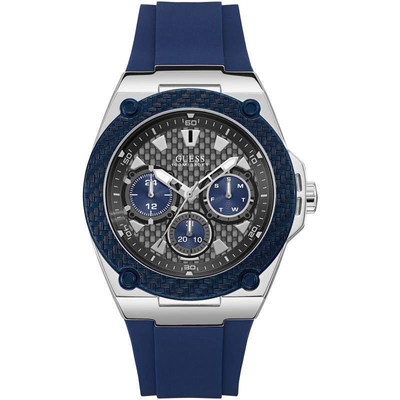 Guess Legacy Blue Dial Blue Silicone Men's Watch W1049G1