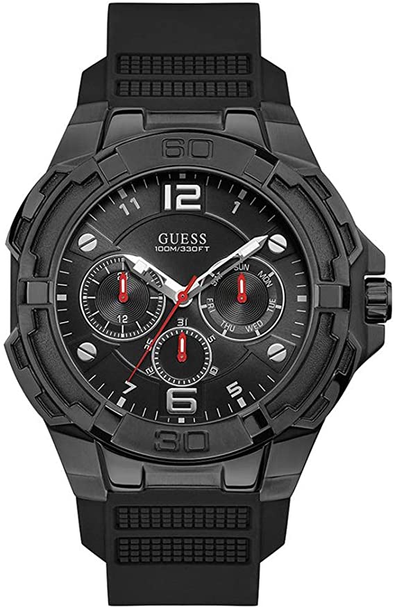 Reloj Guess Genesis Cuarzo Esfera Negra Hombre W1254G2