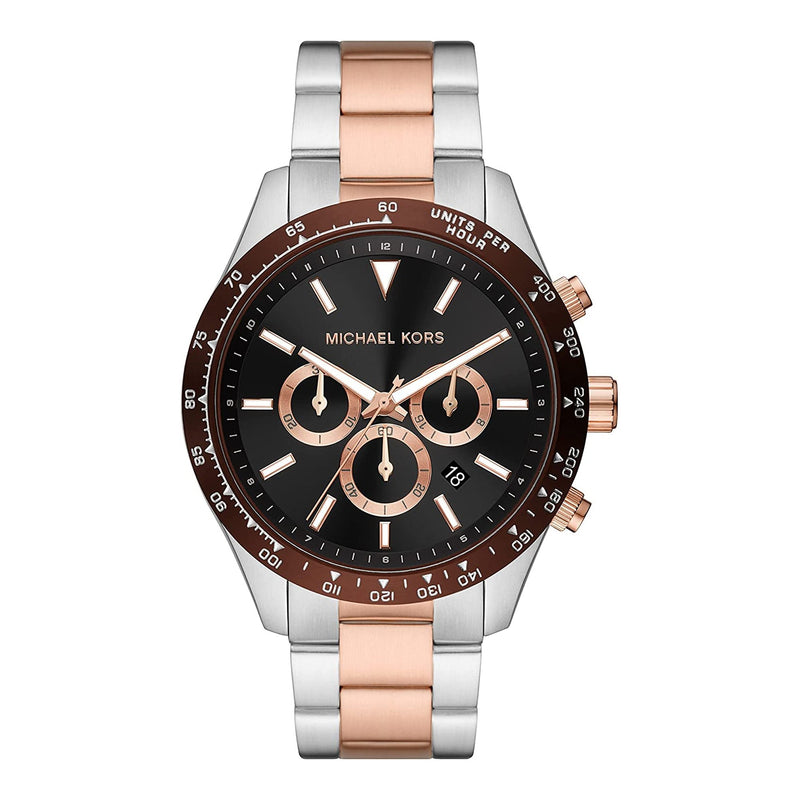 Michael Kors Layton Reloj cronógrafo de cuarzo con esfera negra para hombre MK8913