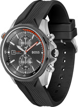 Hugo Boss Globetrotter Black Silicone Men's Watch  1513931 - Watches of America