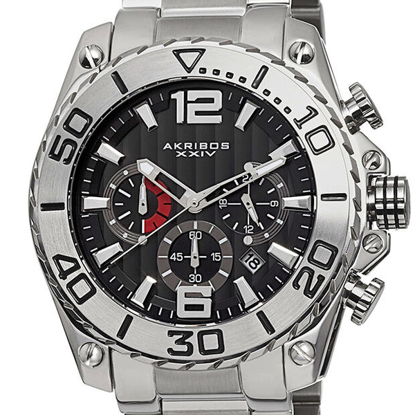 Akribos xxiv best sale stainless steel watch