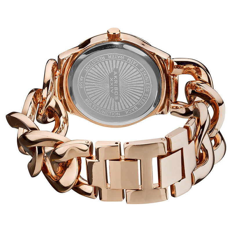 Akribos Multi-Function Rose Dial Rose Gold-tone Ladies Watch #AK558RG - Watches of America #3