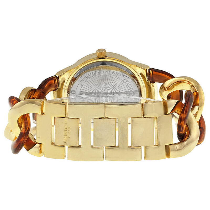 Akribos GMT Multi-Function Tortoise Resin and Gold-Tone Ladies Watch #AK562YG - Watches of America #3