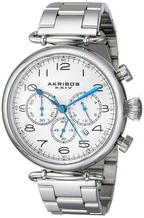 Akribos Grandiose Silver Dial Chronograph Men's Watch #AK764SS - Watches of America