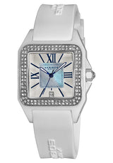 Akribos Mother of Pearl Dial White Ceramic Ladies Watch #AK546WT - Watches of America