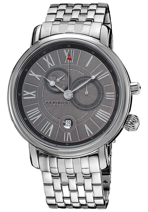 Akribos Multi-Function Stainless Steel Men's Watch #AK592SS - Watches of America
