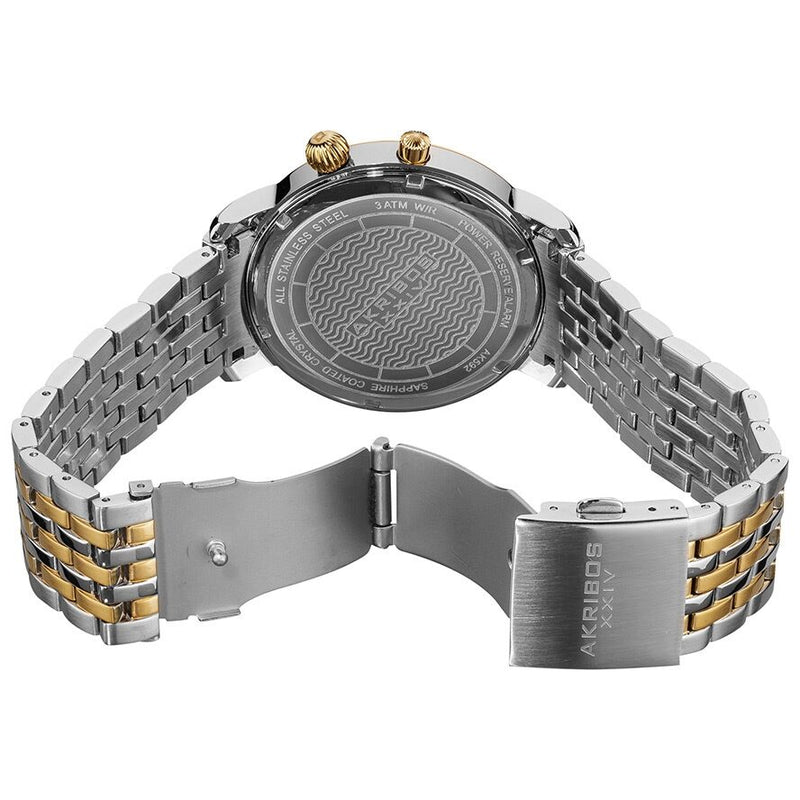 Akribos Multi-Function Two-Tone Stainless Steel Men's Watch #AK592TTG - Watches of America #3