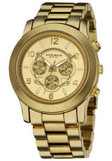 Akribos Ultimate GMT Multi-Function Gold Dial Ladies Watch #AK583YG - Watches of America