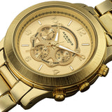 Akribos Ultimate GMT Multi-Function Gold Dial Ladies Watch #AK583YG - Watches of America #2