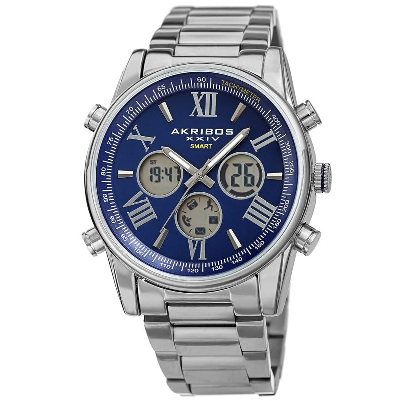 Akribos Xxiv Quartz Blue Dial Men s Smart Watch AK1095SSBU