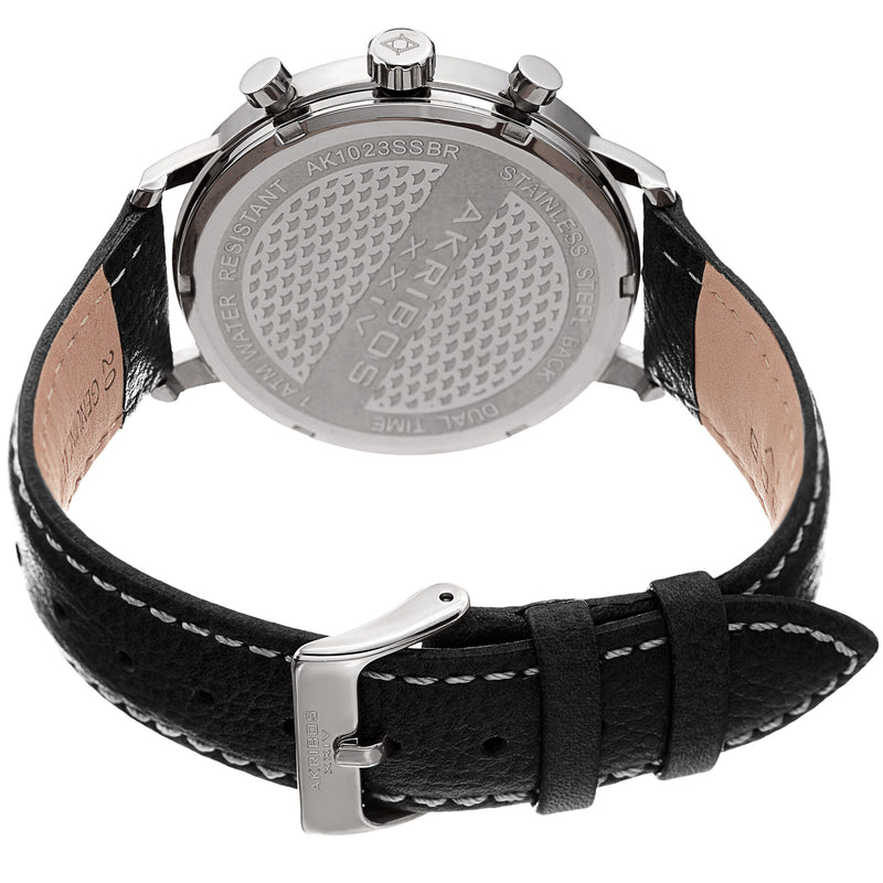 Akribos XXIV Black Dial Dual Time Men's Watch #AK1023BK - Watches of America #3