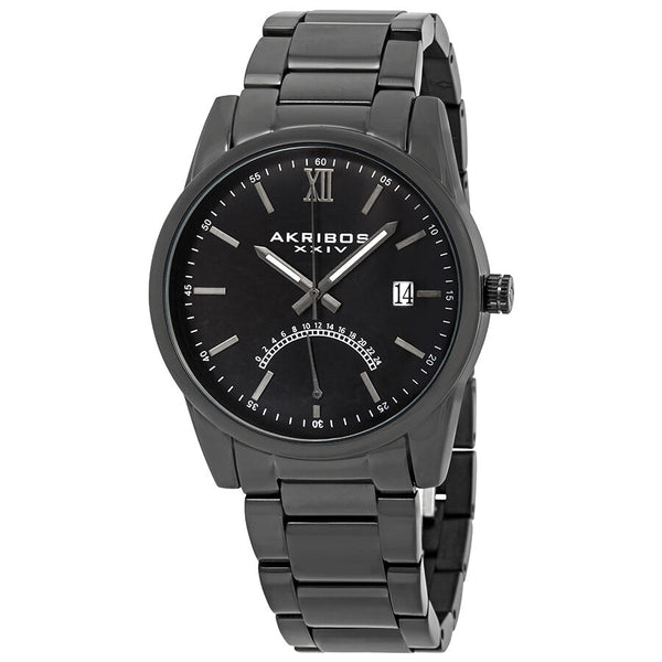 Akribos XXIV Black Dial Black Ion-plated Men's Watch #AK962BK - Watches of America