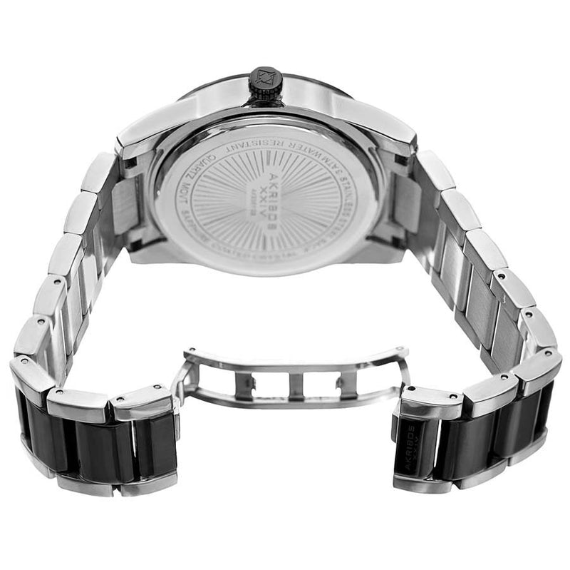 Akribos XXIV Black Dial Two-tone Men's Watch #AK936TTB - Watches of America #3