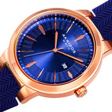 Akribos XXIV Quartz Blue Dial Blue Silicone Men's Watch #AK1007RGBU - Watches of America #2