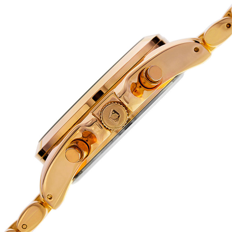 Akribos XXIV Blue Dial Yellow Gold-Tone Multi-Function Ladies Watch #AK760YGTQ - Watches of America #4
