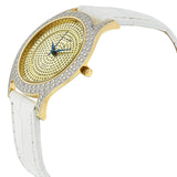 Akribos XXIV Brillianaire Gold Diamond Pave Dial Ladies Watch #AK464YG - Watches of America #2
