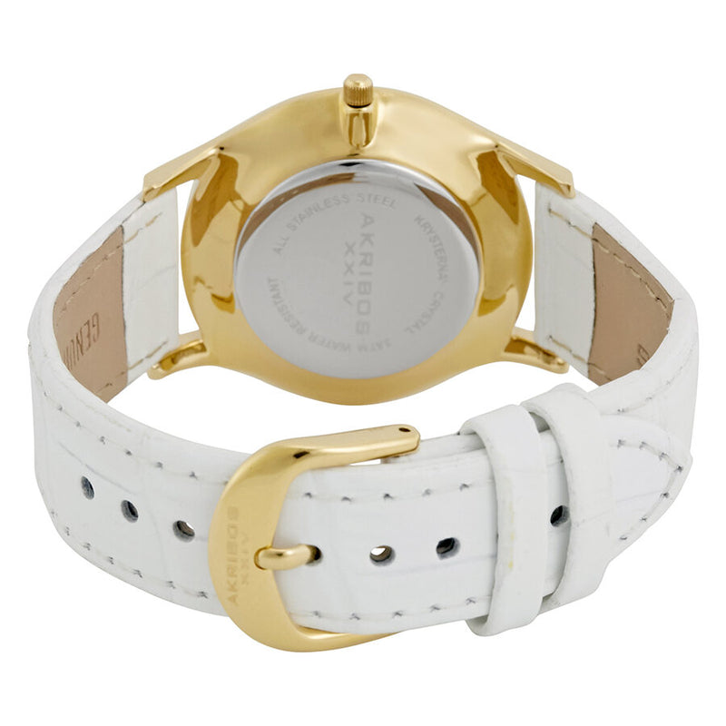 Akribos XXIV Brillianaire Gold Diamond Pave Dial Ladies Watch #AK464YG - Watches of America #3