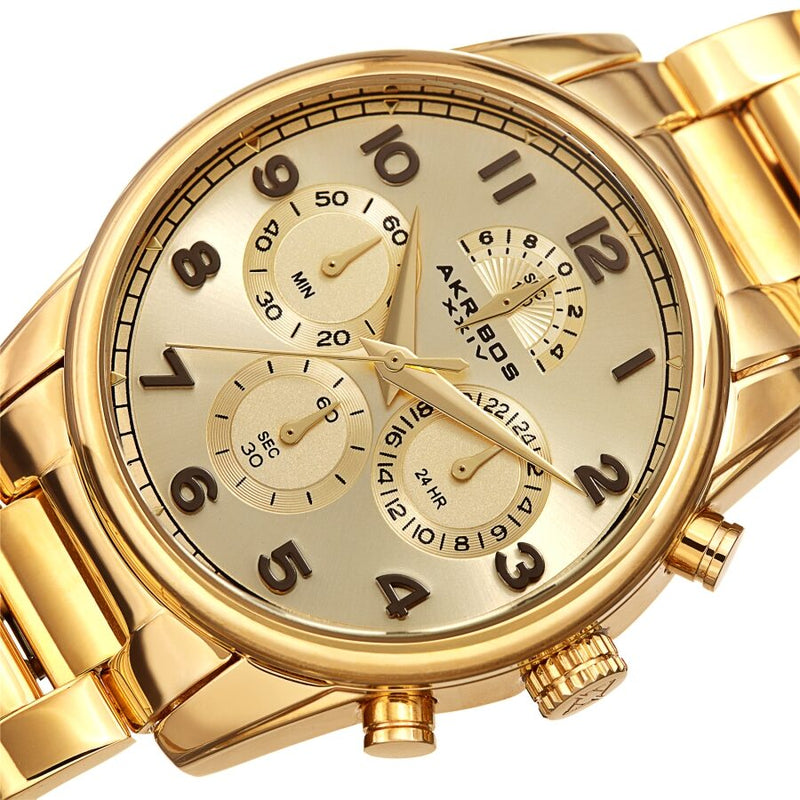 Akribos XXIV Chronograph Quartz Men's Watch #AK1042YG - Watches of America #2