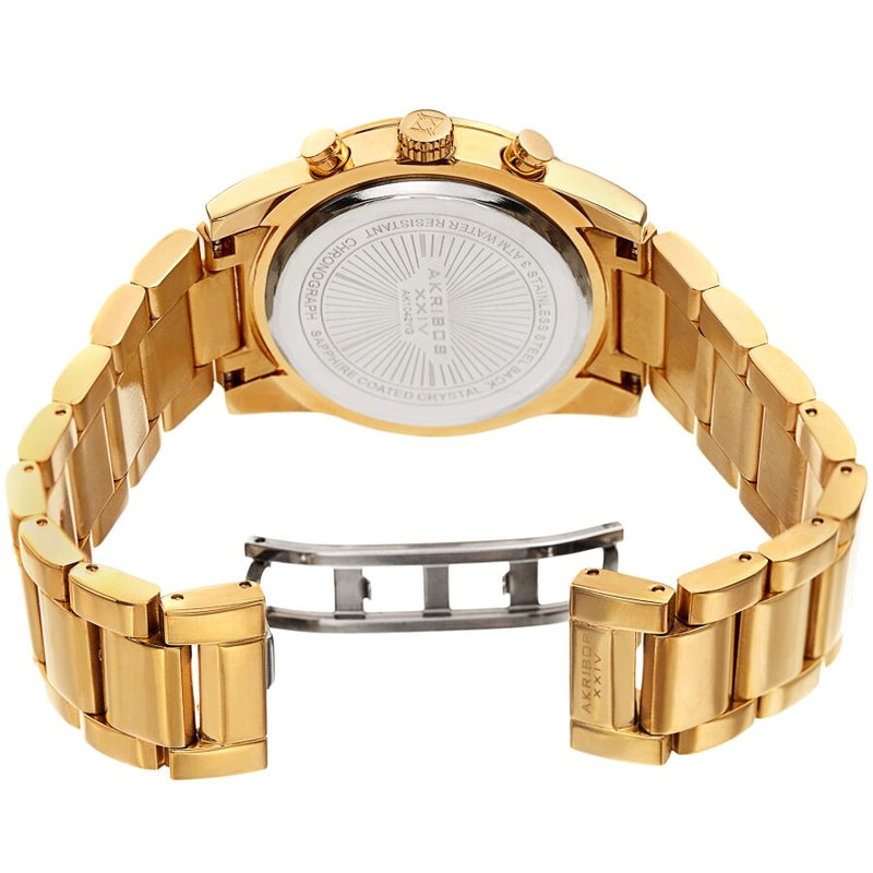 Akribos XXIV Chronograph Quartz Men's Watch #AK1042YG - Watches of America #4