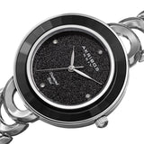 Akribos XXIV Quartz Diamond Black Dial Ladies Watch #AK1088SSB - Watches of America #2