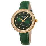 Akribos XXIV Quartz Diamond Green Dial Ladies Watch #AK1067GN - Watches of America