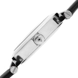 Akribos XXIV Diamond Silver Dial Black Leather Ladies Watch #AK1044SSB - Watches of America #3