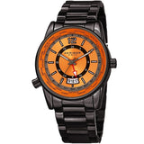 Akribos XXIV World Time Quartz Orange Dial Men's Watch #AK1021GNOR - Watches of America