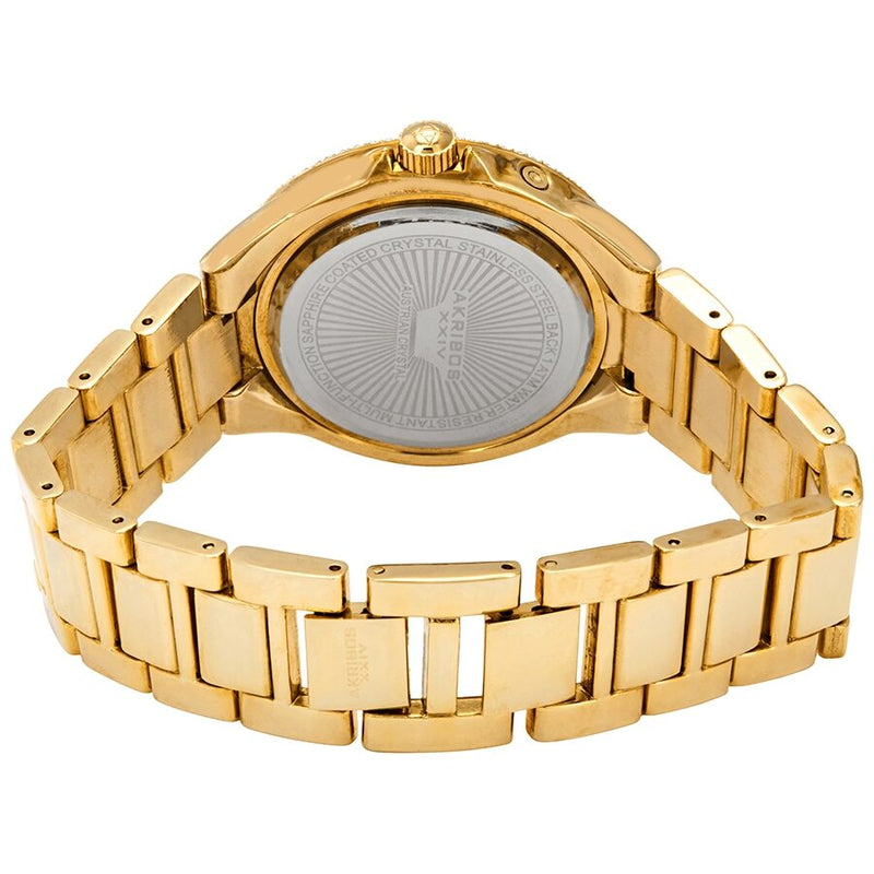 Akribos XXIV Gold Tone Dial Multi-function Ladies Watch #AK789YG - Watches of America #3