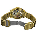 Akribos XXIV Manual Wind Gold-tone Stainless Steel Men's Watch #AK525YG - Watches of America #3