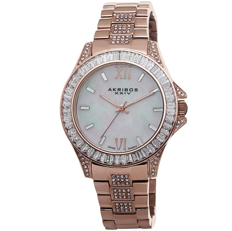 Akribos XXIV Mother of Pearl Ladies Watch #AK670RG - Watches of America