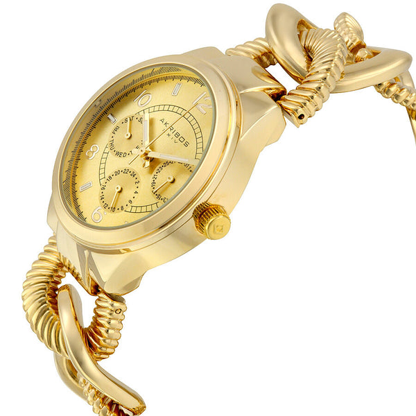 Akribos XXIV Multi-FunctionGold-tone Alloy Ladies Watch #AK721YG - Watches of America #2