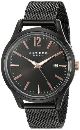 Akribos XXIV Omni Black Dial Men's Watch #AK920BK - Watches of America