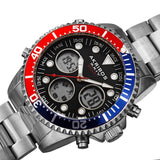 Akribos XXIV Quartz Black Dial Pepsi Bezel Men's Smart Watch #AK1094SSBK - Watches of America #2
