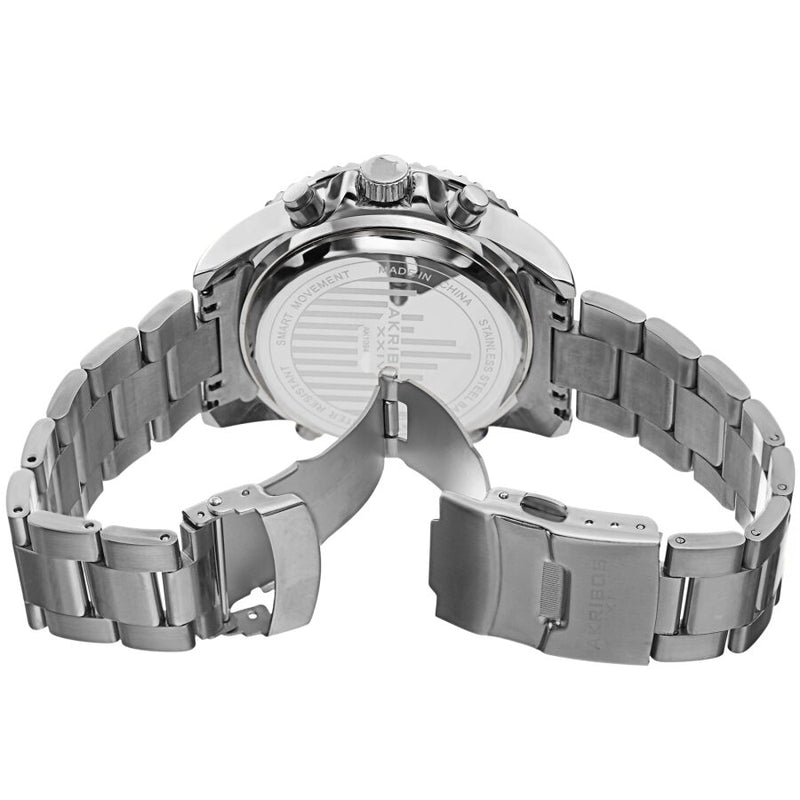Akribos XXIV Quartz Black Dial Pepsi Bezel Men's Smart Watch #AK1094SSBK - Watches of America #4