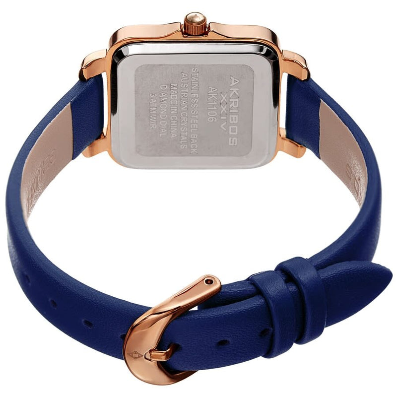 Akribos XXIV Quartz Diamond Blue Dial Ladies Watch #AK1106BU - Watches of America #4