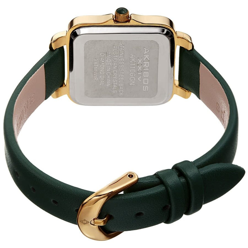 Akribos XXIV Quartz Diamond Green Dial Ladies Watch #AK1106GN - Watches of America #4