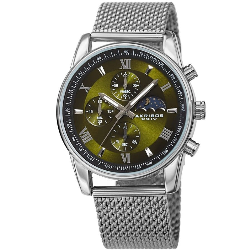 Akribos XXIV Quartz Green Dial Men's Watch #AK1112GRN - Watches of America