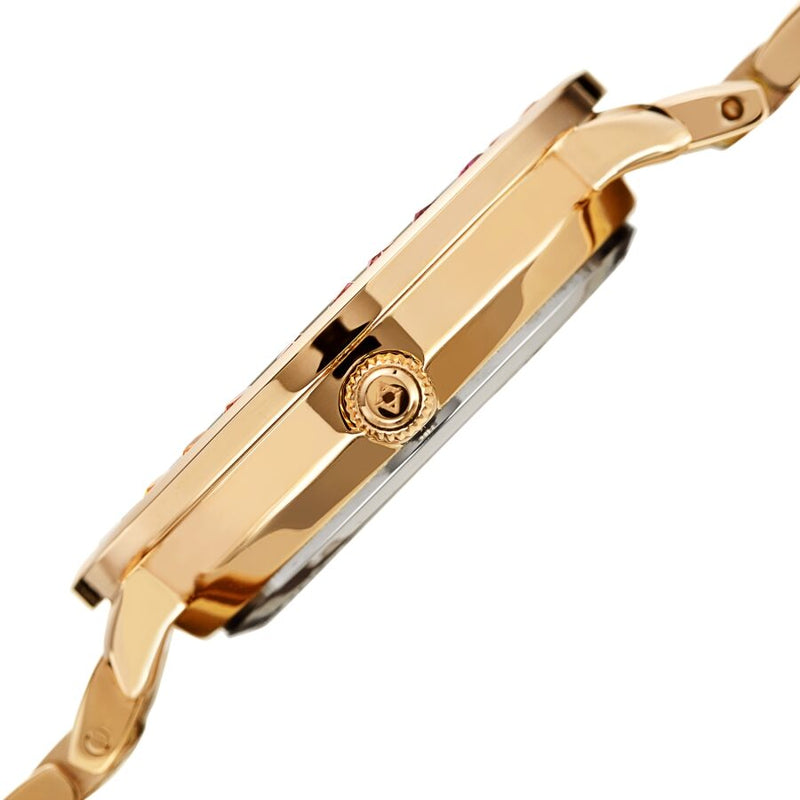 Akribos XXIV Quartz White Dial Yellow Gold-tone Ladies Watch #AK1091YG - Watches of America #3