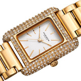 Akribos XXIV Quartz White Dial Yellow Gold-tone Ladies Watch #AK1108YG - Watches of America #2