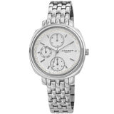 Akribos XXIV Quartz White Dial Ladies Watch #AK1114SS - Watches of America