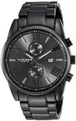 Akribos XXIV Radiant Dark Grey Dial Men's Watch #AK812BK - Watches of America