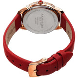 Akribos XXIV Red Dial Red Leather Ladies Watch #AK1059RD - Watches of America #4