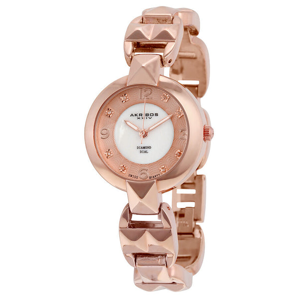 Akribos XXIV Rose Gold-tone Alloy Ladies Watch #AK755RG - Watches of America