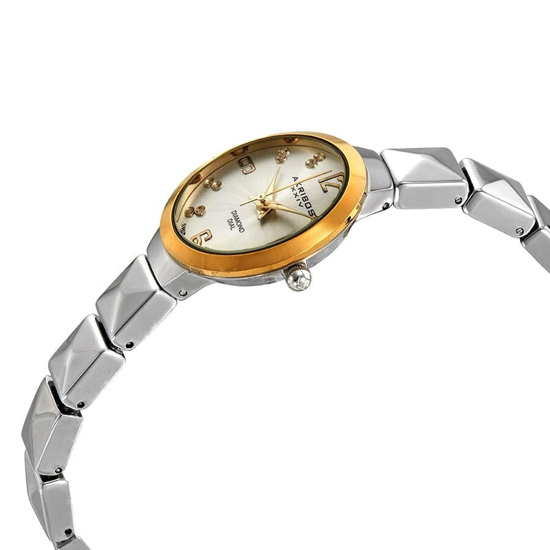 Akribos XXIV Silver Diamond Dial Ladies Ladies Watch #AK7935FG - Watches of America #2