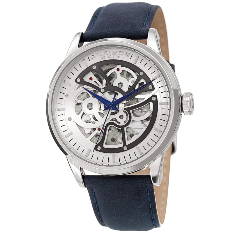 Akribos XXIV Automatic Silver Dial Men's Watch #AK1018SSBU - Watches of America