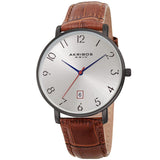 Akribos XXIV Quartz Silver Dial Men's Watch #AK1077GNBR - Watches of America