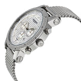 Akribos XXIV White Diamond Pave Dial Stainless Steel Men's Watch #AK713SS - Watches of America #2